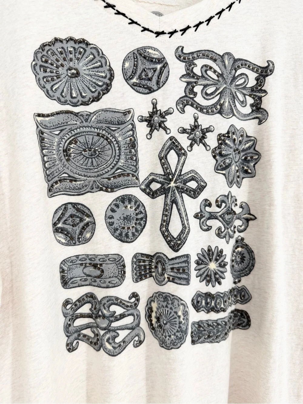 Double D Ranch Long Sleeve Top Beaded - Picture 4 of 10